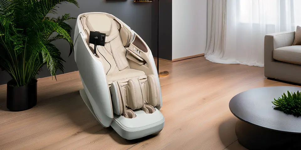 hochmoderner Massagesessel in beige